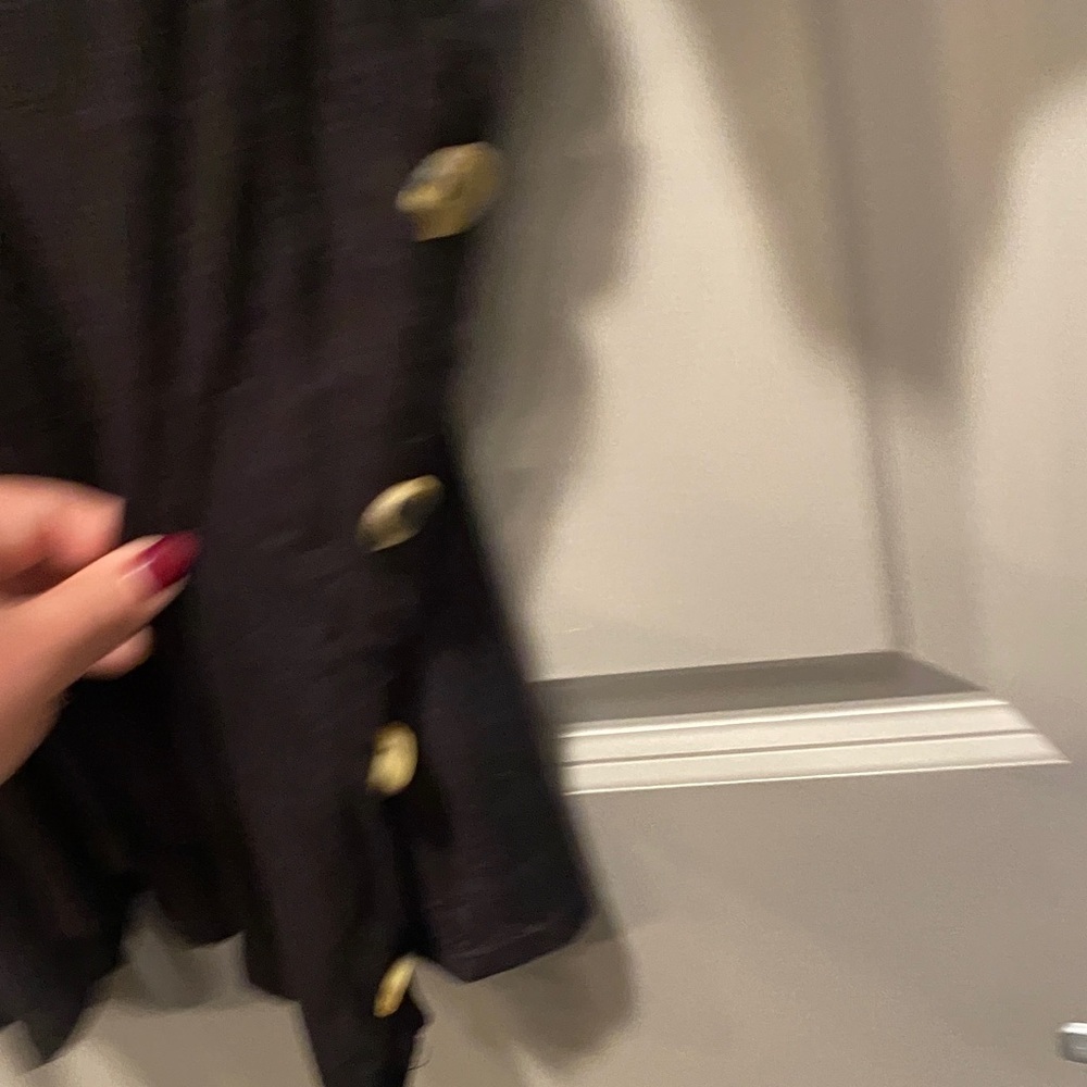 Kim & Cami Black Side Button Top 2X Oversized Dolman Tunic - Picture 5 of 6